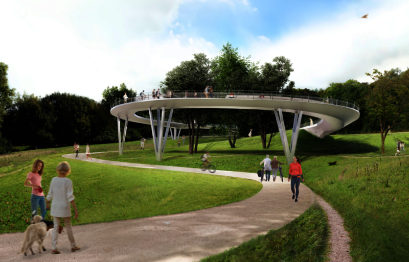 Visualisierung der neuen Rad- und Fusswegverbindung in Donauwörth